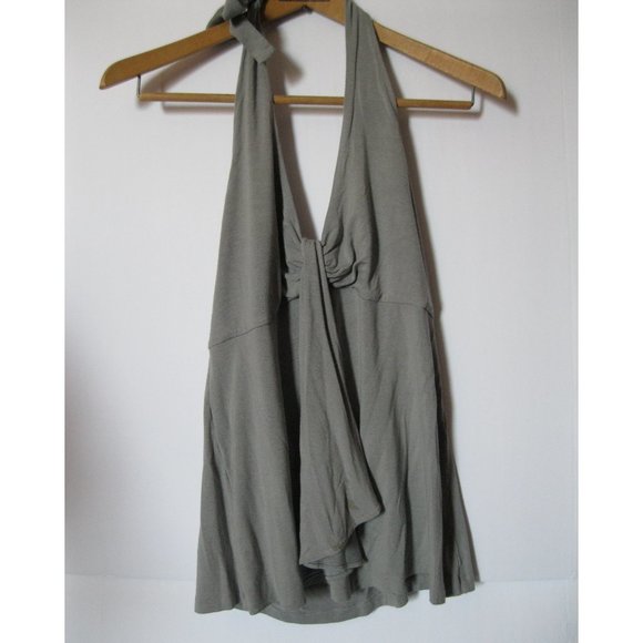 Tommy Bahama Tops - Tommy Bahama Gray Halter Neck Top With Ruffle